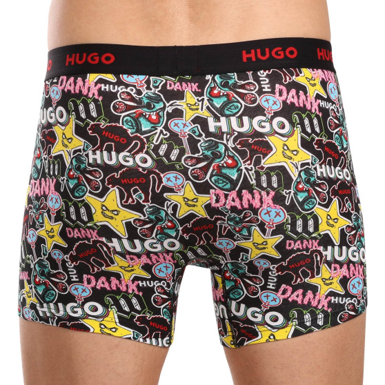 3PACK HUGO miesten bokserit moniväriset shortsit moniväriset (50517887 979)