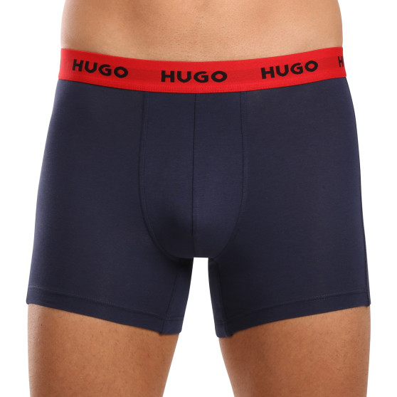 3PACK HUGO miesten bokserit moniväriset shortsit moniväriset (50517887 979)