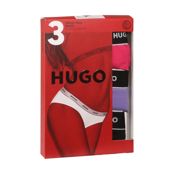 3PACK HUGO naisten pikkuhousut moniväriset (50480157 962)