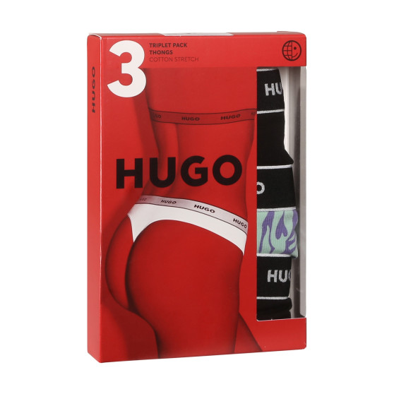 3PACK HUGO naisten stringit moniväriset (50495870 536)