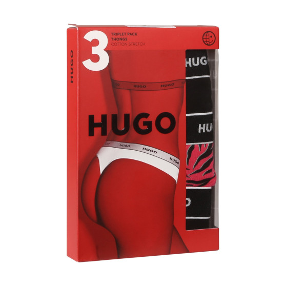 3PACK HUGO naisten stringit moniväriset (50495870 661)