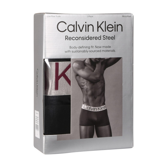 3PACK Calvin Klein miesten bokserit mustat (NB3074A-MJ3)