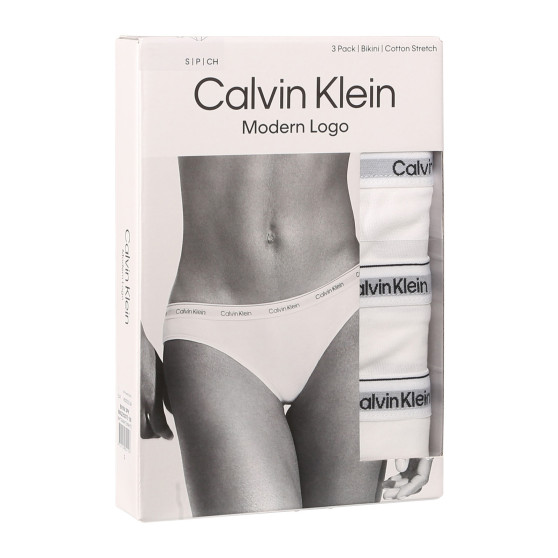 3PACK Calvin Klein naisten pikkuhousut valkoinen (QD5207E-100)