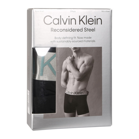 3PACK Calvin Klein miesten bokserit mustat (NB3075A-QTE)