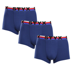 3PACK Styx miesten bokserit shortsit urheilu elastinen monivärinen tricolour (3G19001)