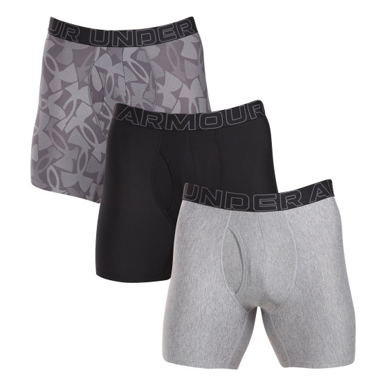 3PACK Under Armour miesten bokserit moniväriset shortsit moniväriset (1383879 035)