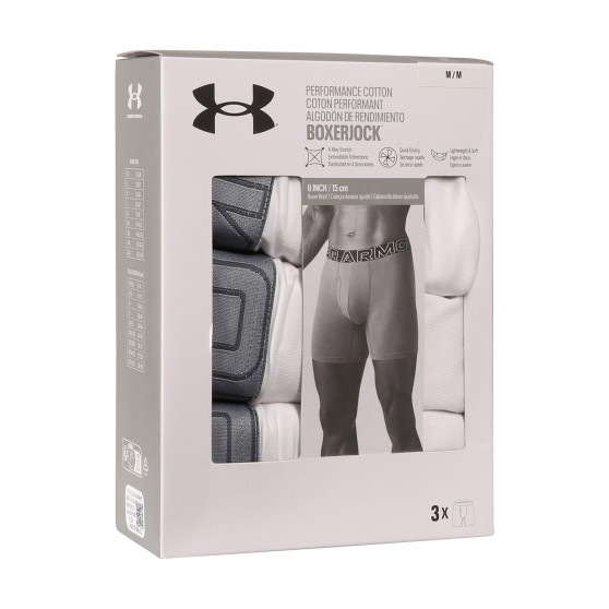 3PACK Under Armour miesten bokserit valkoiset (1383889 100)