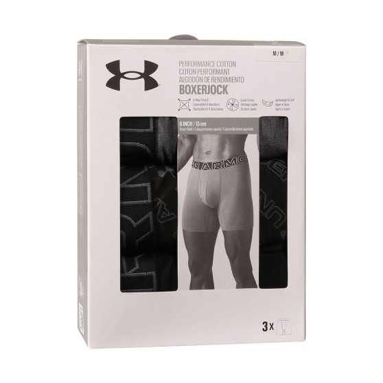 3PACK Under Armour miesten bokserit moniväriset shortsit moniväriset (1383890 001)