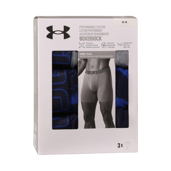 3PACK Under Armour miesten bokserit moniväriset shortsit moniväriset (1383890 400)