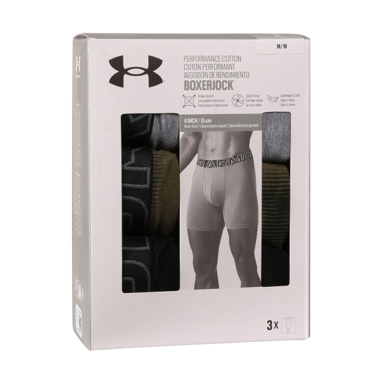 3PACK Under Armour miesten bokserit moniväriset shortsit moniväriset (1383890 390)