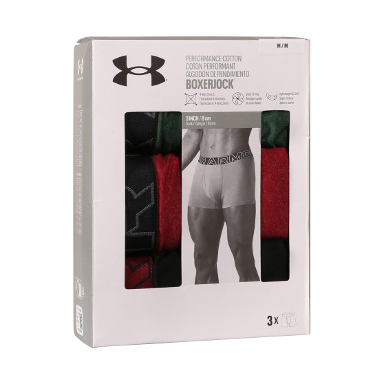 3PACK Under Armour miesten bokserit moniväriset shortsit moniväriset (1383891 302)