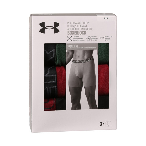 3PACK Under Armour miesten bokserit moniväriset shortsit moniväriset (1383889 302)