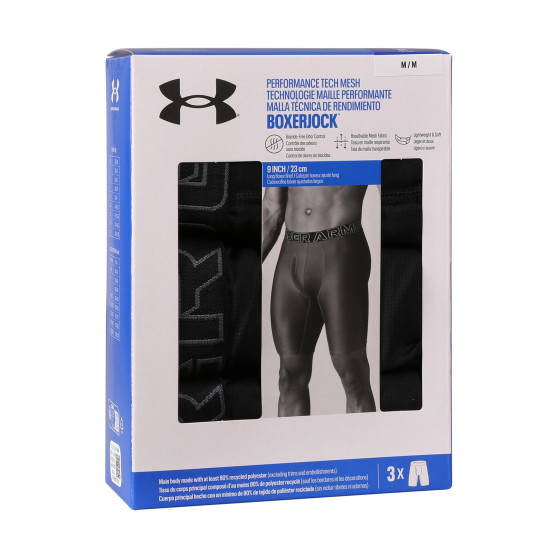 3PACK Under Armour miesten bokserit mustat (1383886 001)