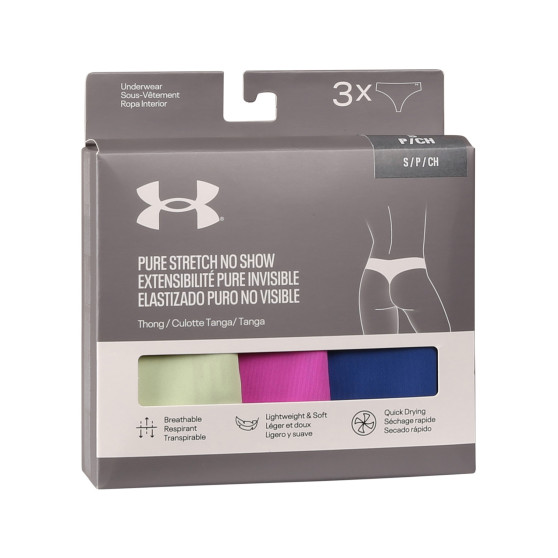 3PACK Under Armour naisten stringit moniväriset (1383893 383)