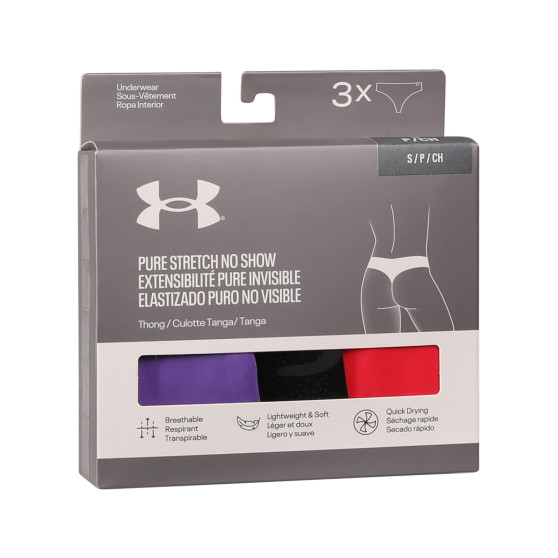 3PACK Under Armour naisten stringit moniväriset (1383894 001)