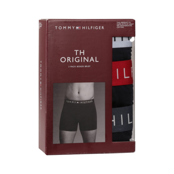 3PACK Tommy Hilfiger miesten bokserit tummansiniset shortsit (UM0UM03431 0R1)