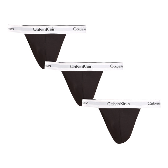 3PACK Calvin Klein miesten stringit musta (NB3226A-001)