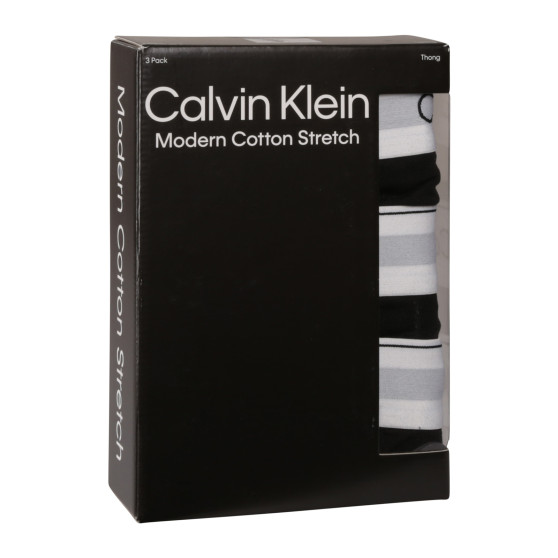 3PACK Calvin Klein miesten stringit musta (NB3226A-001)