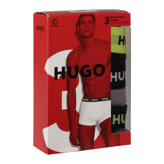 3PACK HUGO miesten bokserit moniväriset shortsit moniväriset (50517878 986)