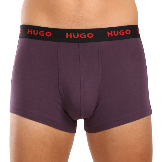 3PACK HUGO miesten bokserit moniväriset shortsit moniväriset (50517878 987)