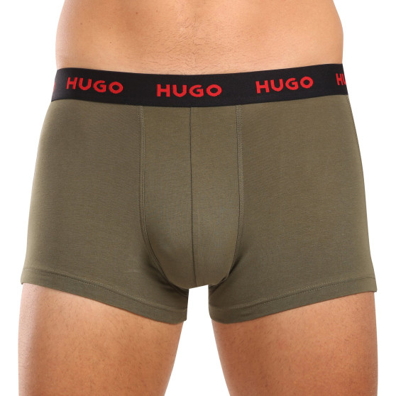 3PACK HUGO miesten bokserit moniväriset shortsit moniväriset (50517878 987)