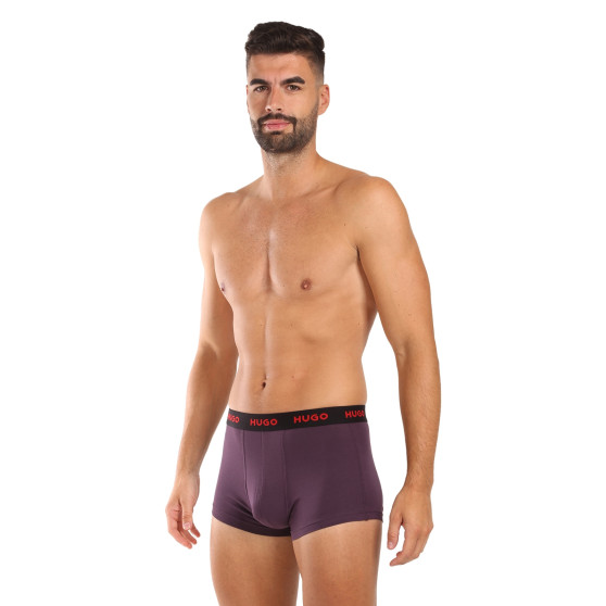 3PACK HUGO miesten bokserit moniväriset shortsit moniväriset (50517878 987)