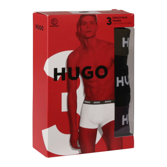 3PACK HUGO miesten bokserit mustat (50517878 988)