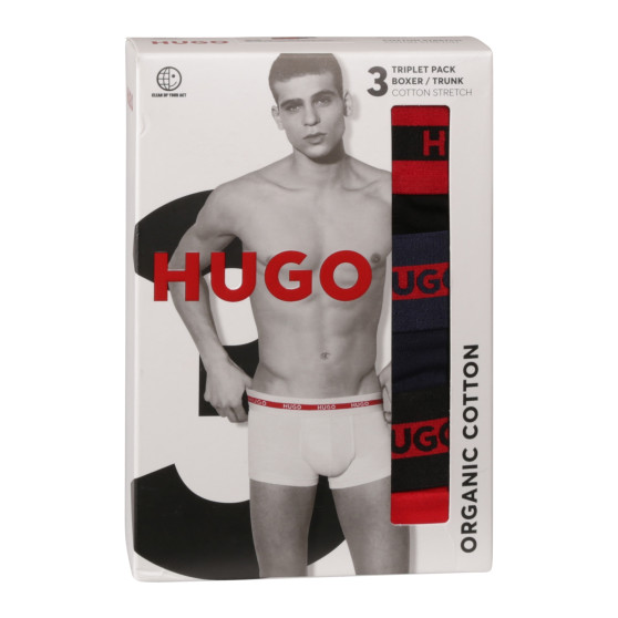 3PACK HUGO miesten bokserit moniväriset shortsit moniväriset (50517883 960)