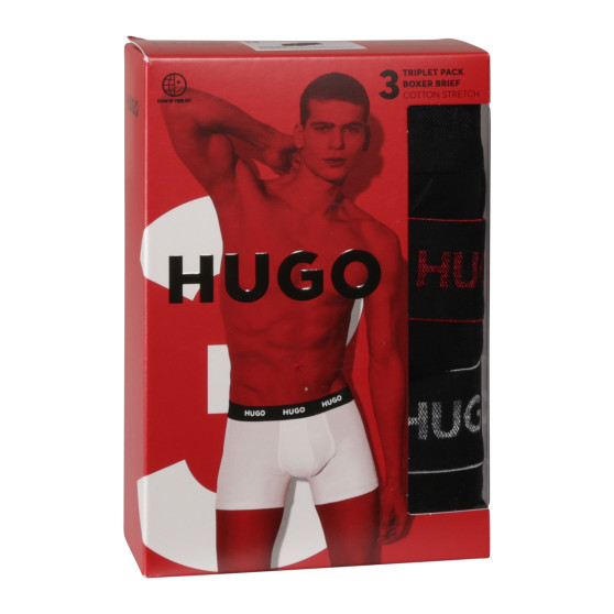 3PACK HUGO miesten bokserit mustat (50517886 991)