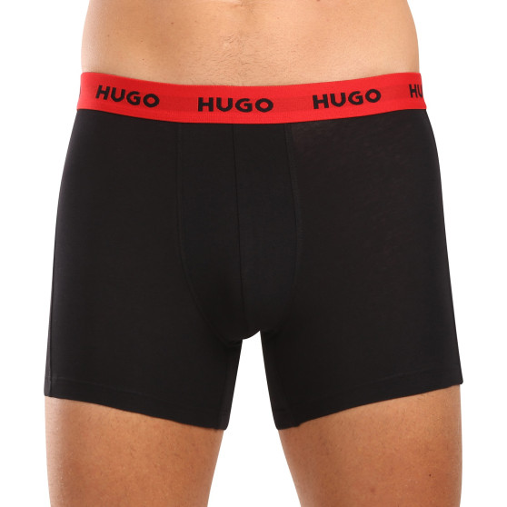 3PACK HUGO miesten bokserit moniväriset shortsit moniväriset (50517887 984)