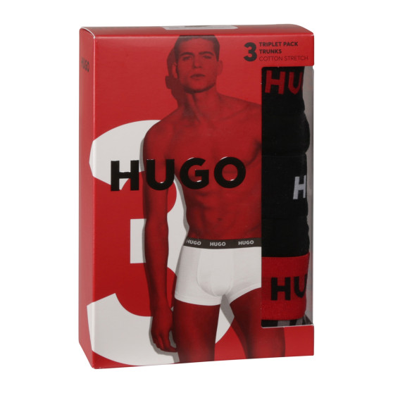 3PACK HUGO miesten bokserit moniväriset shortsit moniväriset (50517894 980)