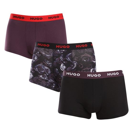 3PACK HUGO miesten bokserit moniväriset shortsit moniväriset (50517894 982)