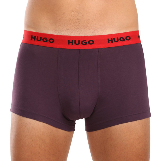 3PACK HUGO miesten bokserit moniväriset shortsit moniväriset (50517894 982)