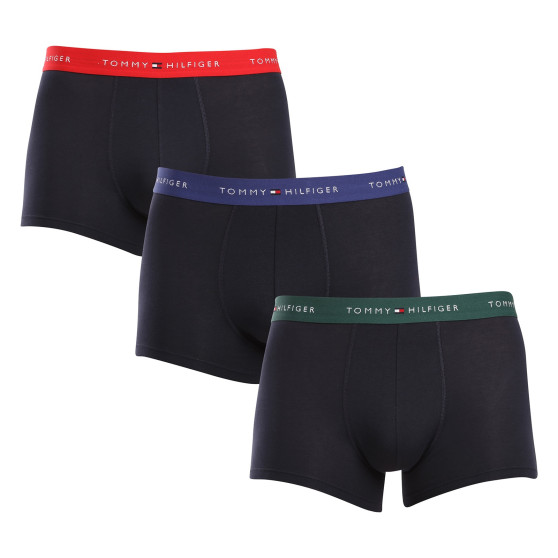 3PACK Tommy Hilfiger miesten bokserit tummansiniset shortsit (UM0UM02763 0WN)