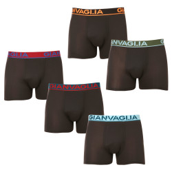 5PACK Gianvaglia miesten bokserit mustat (GVG-5010)