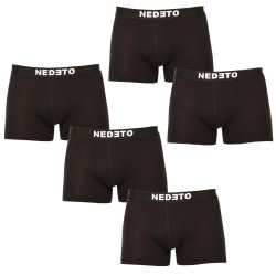 5PACK Nedeto miesten bokserit mustat (5NB001b)