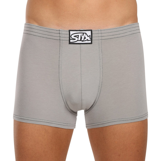 Styx Miesten bokserit classic rubber vaaleanharmaat boxershortsit (Q1062)